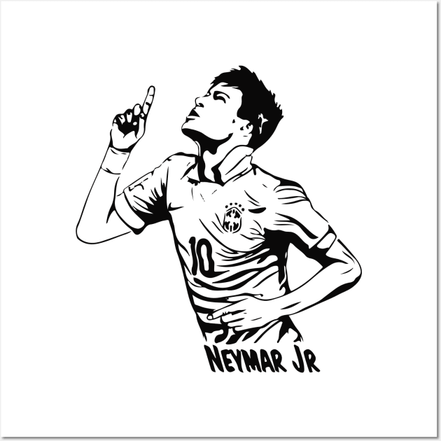 Neymar Jr Football Wall Art by Joker & Angel